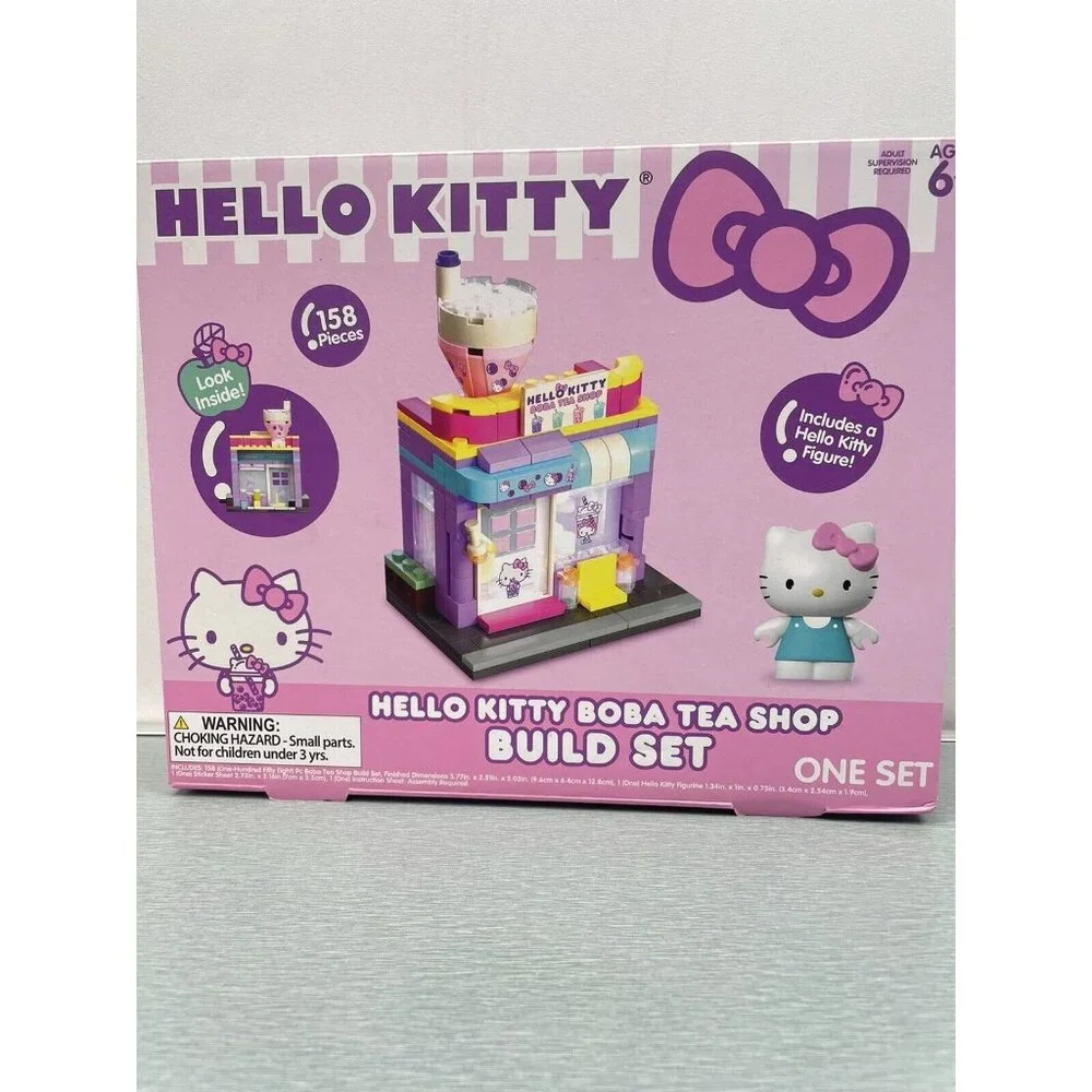 Hello Kitty Boba Tea Shop Build Set 158 Pcs Ages 6+